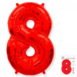 И 40 Цифра "8" красный в упаковке / Eight / 1 шт . 