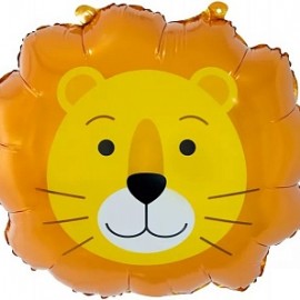 Шар (23''/58 см) Фигура, Голова, Милый лев, 1 шт. 