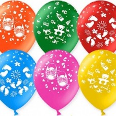 Шар (12''/30 см) Новорожденный, Ассорти, пастель, 5 ст, 50 шт. 
