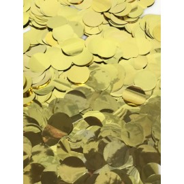 Конфетти фольга Круг, Золото, Металлик, 1 см, 50 г. 